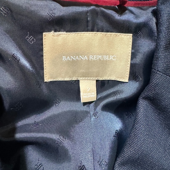Banana Republic Indigo Denim-like Blazer Jacket - Size 2 - Picture 2 of 7